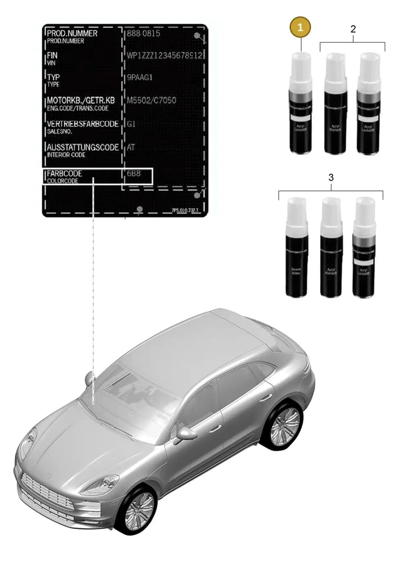 9110959322184A — Porsche Macan R4 TFSI (2018-) diagram p52004000, position 1