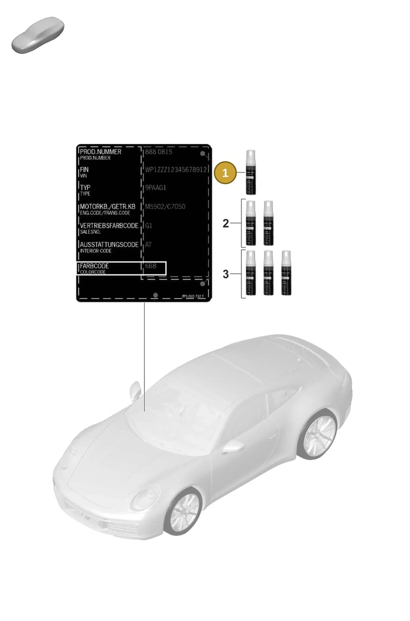 91109593221C9A — Porsche 992 Carrera Coupe (2024-) diagram p53004000, position 1
