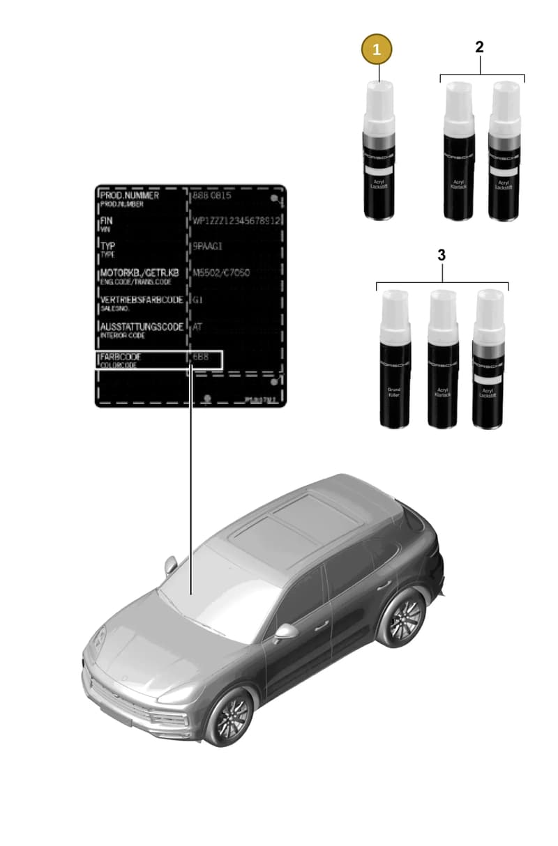 91109593221M5C — Porsche Cayenne Hybrid Coupe (2023-) diagram p51004000, position 1