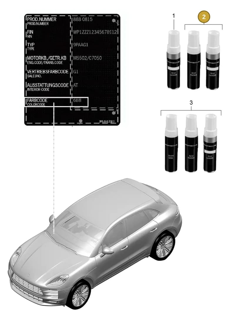 91109593323M4D — Porsche Macan R4 TFSI (2018-) diagram p52004000, position 2