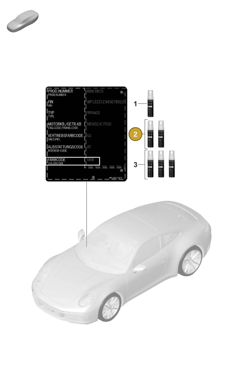 91109593323M5E — Porsche 992 Carrera Coupe (2024-) diagram p53004000, position 2