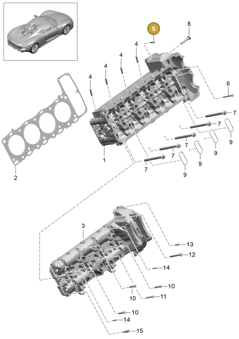 91810452300 — Porsche 918 Spyder (2014-2015) diagram p43103000, position 5