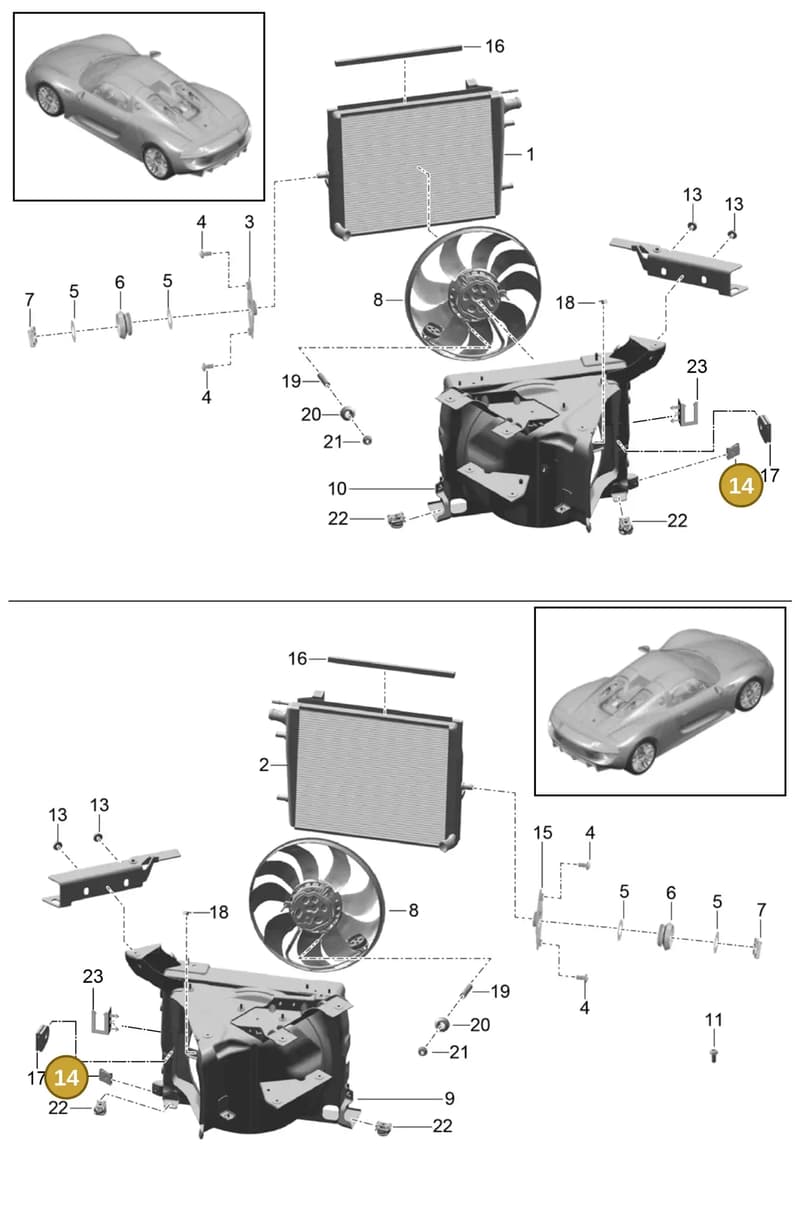 91850459700 — Porsche 918 Spyder (2014-2015) diagram p43105005, position 14