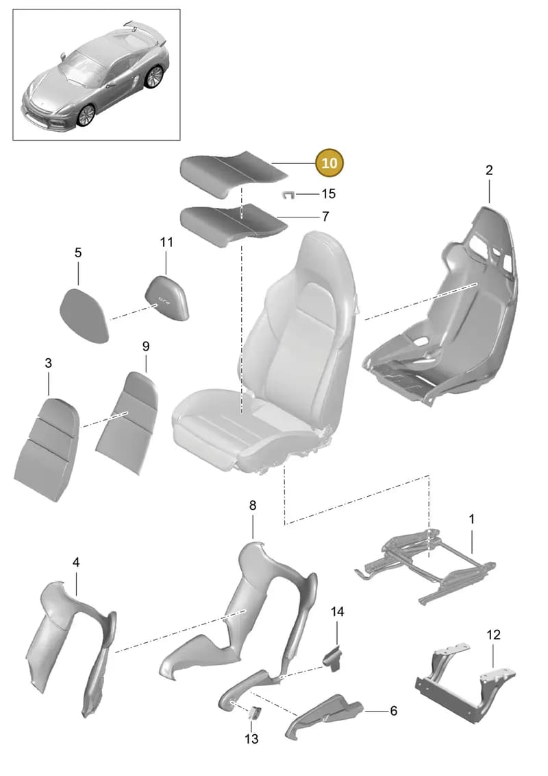 918521161122W0 — Porsche Cayman GT4 (2015-2016) diagram p45817060, position 10