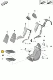 918521161122W0 Porsche Seat Cover (Black 2W0)