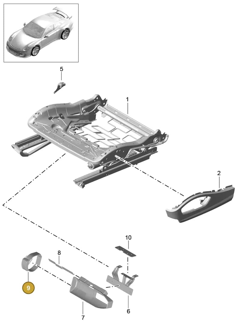 91861276501 — Porsche 911 (2013-2020) diagram p41817030, position 9