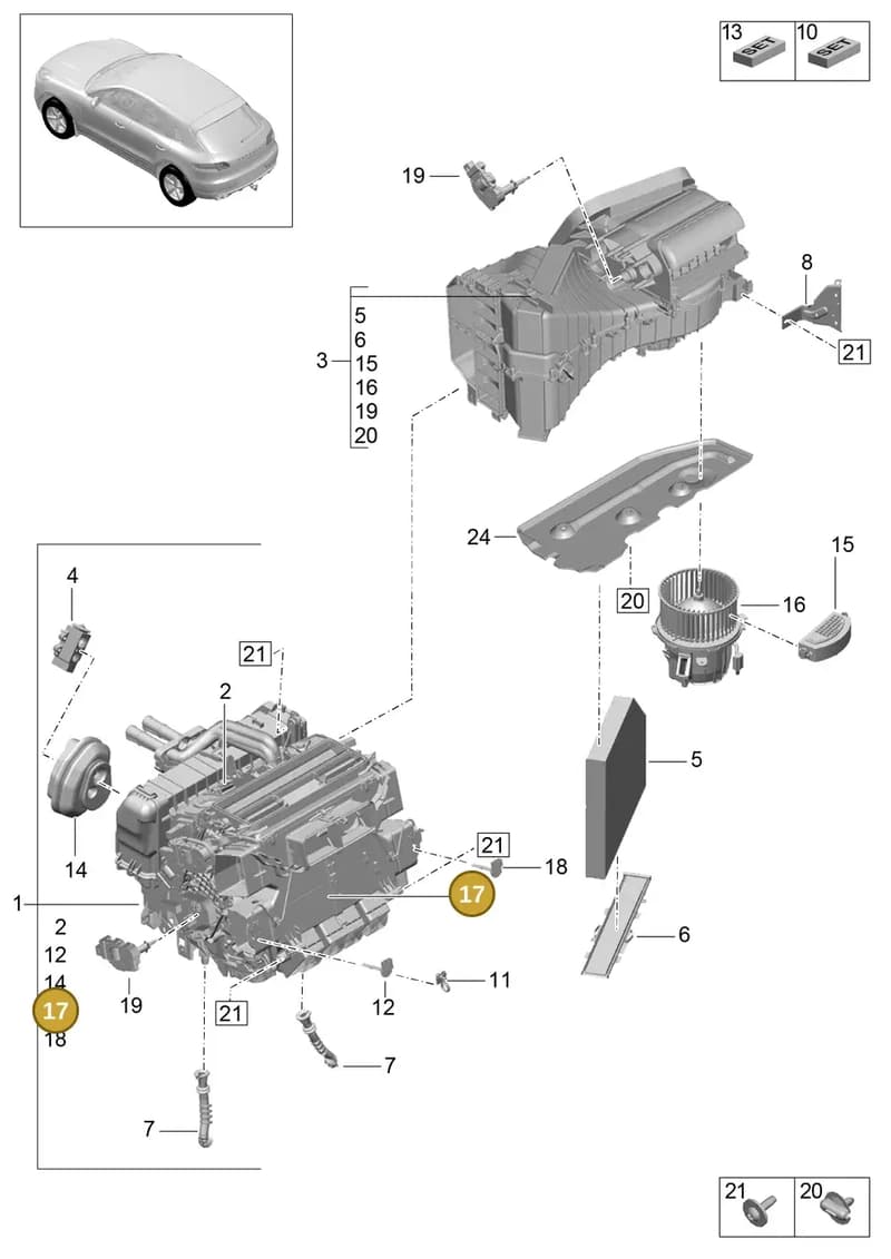 92857042300 — Porsche Macan (2013-2018) diagram p44813050, position 17