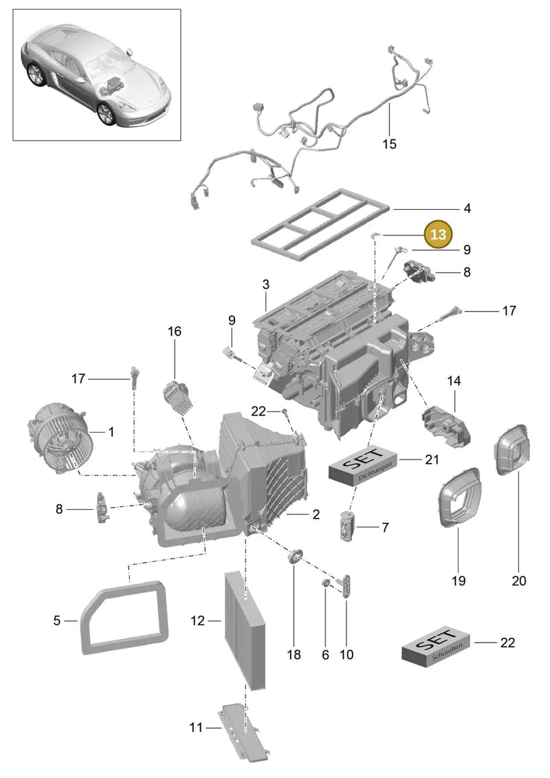92857042300 — Porsche Cayman (2016-2019) diagram p50813010, position 13