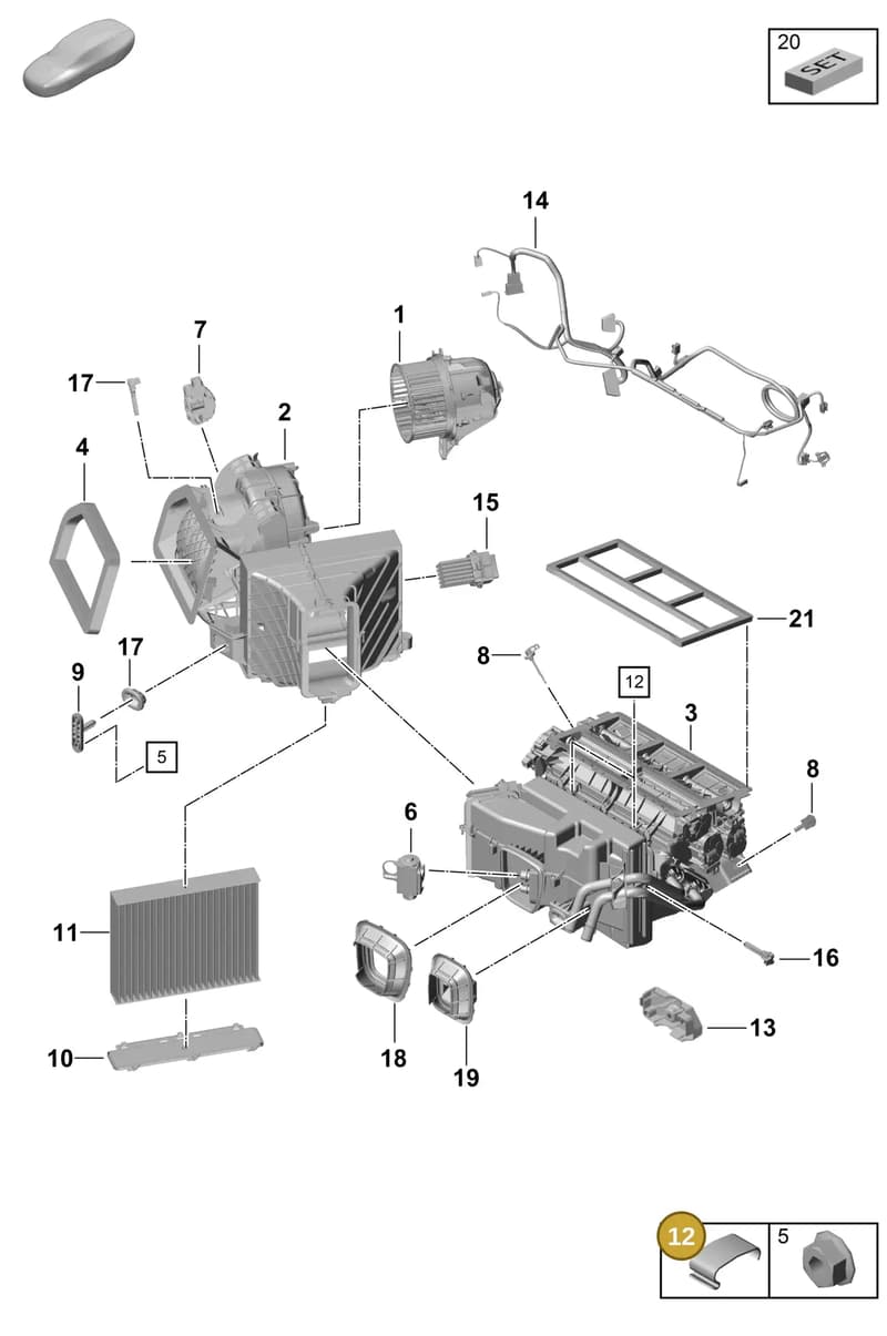 92857042300 — Porsche Boxster Spyder (2019-2020) diagram p55814000, position 12
