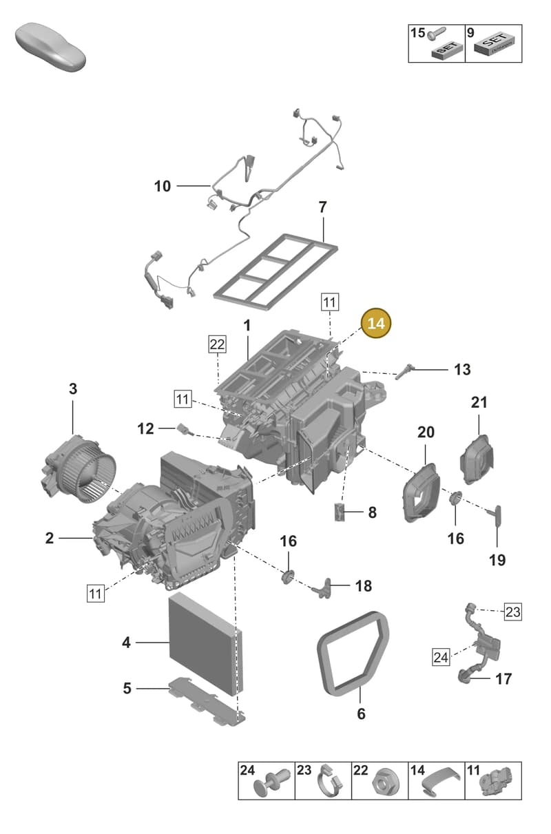 92857042300 — Porsche 911 (2024-2025) diagram p53814000, position 14