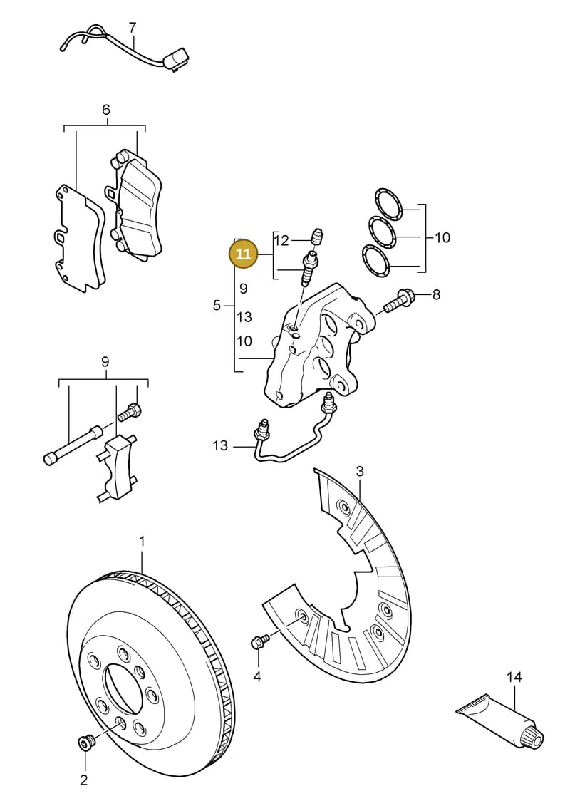93035191900 — Porsche Cayenne (2007-2010) diagram p31602000, position 11
