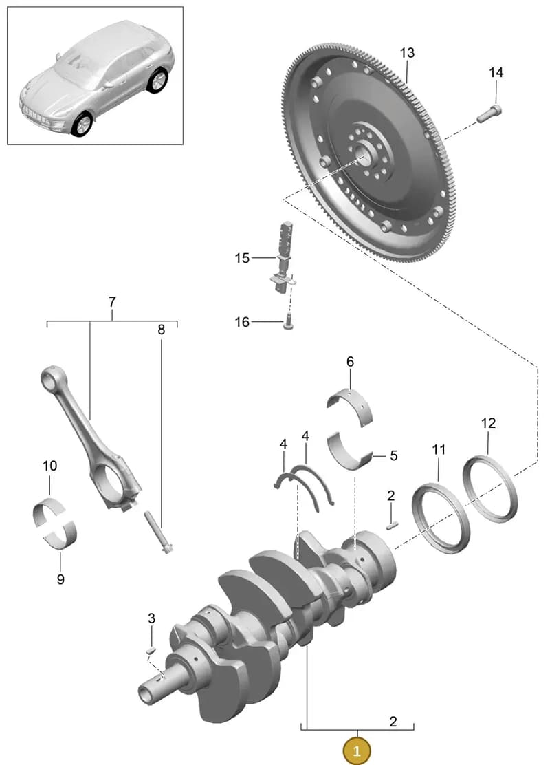 94610201161 — Porsche Macan (2013-2018) diagram p44102000, position 1