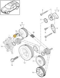 94610211876 Porsche Idler Pulley