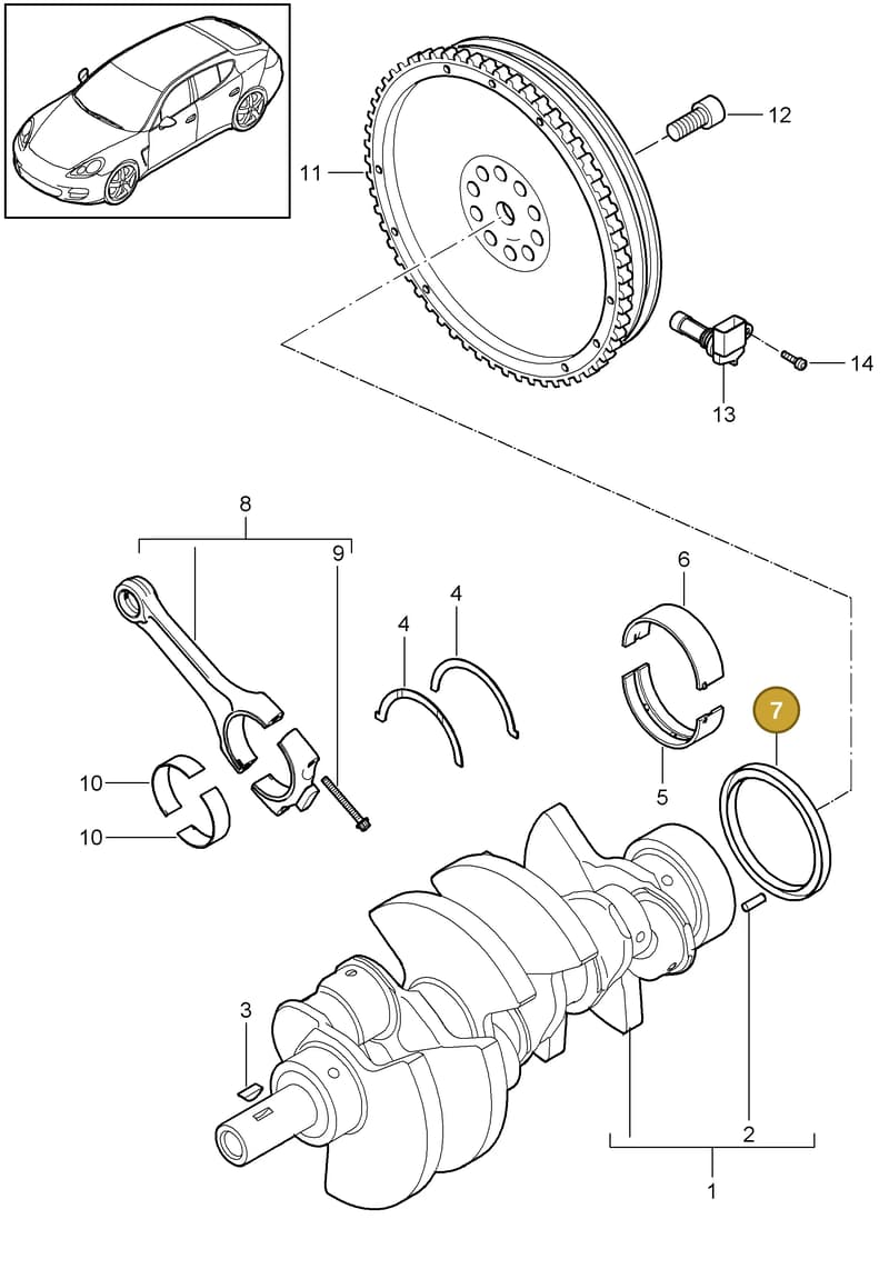 94610301931 — Porsche Panamera (2009-2016) diagram p35102010, position 7