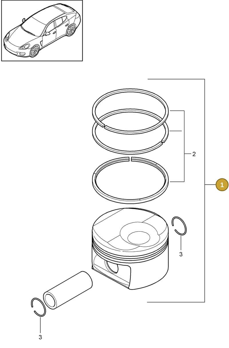 94610306007 — Porsche Panamera (2009-2016) diagram p35102040, position 1