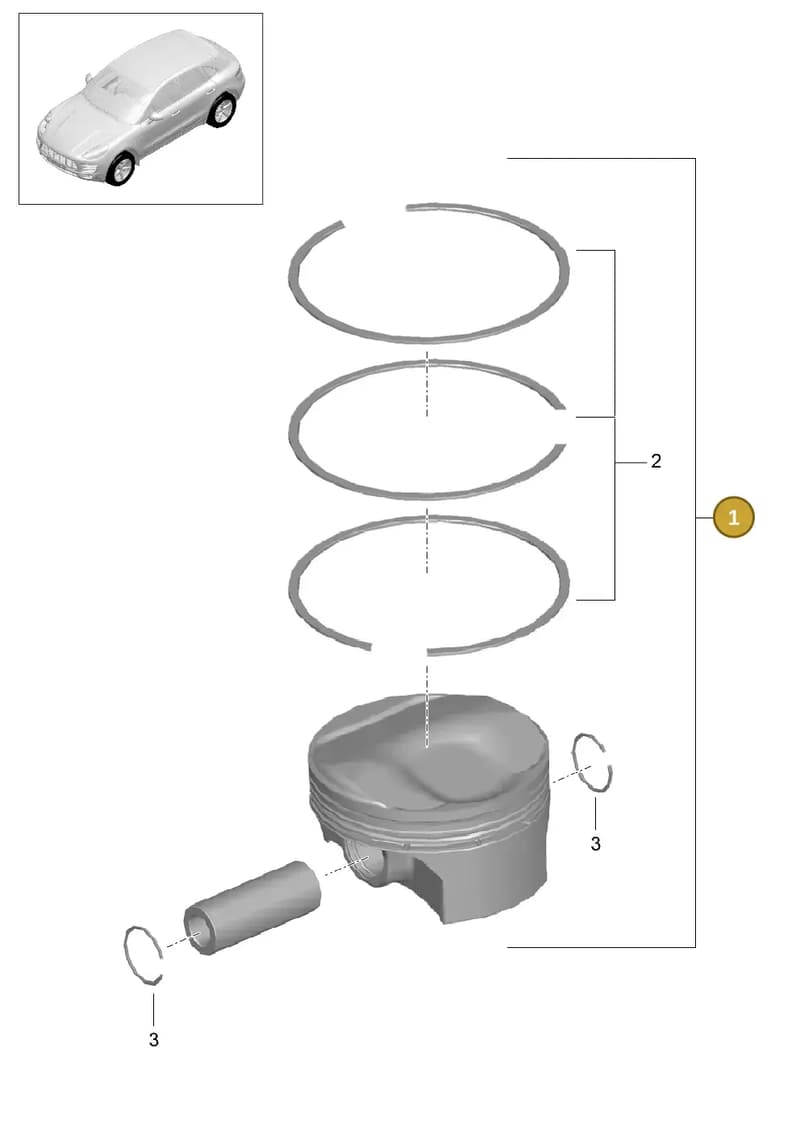 94610306019 — Porsche Macan (2013-2018) diagram p44102030, position 1