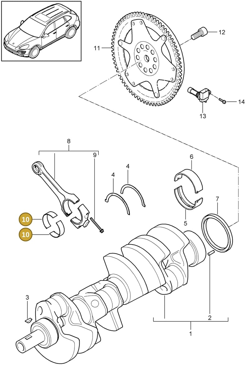 94610325404 — Porsche Cayenne (2010-2018) diagram p37102000, position 10