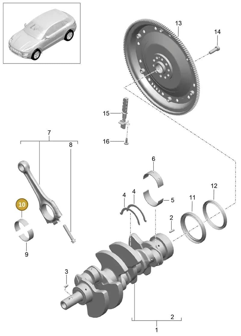 94610335203 — Porsche Macan (2013-2018) diagram p44102000, position 10