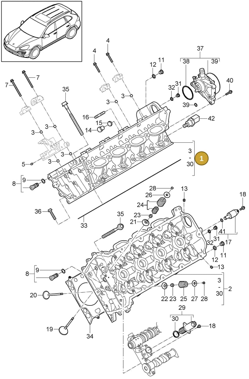 94610401579 — Porsche Cayenne (2010-2018) diagram p37103000, position 1