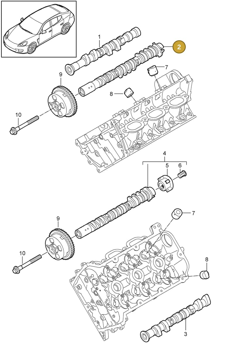 94610524161 — Porsche Panamera (2009-2016) diagram p35103050, position 2