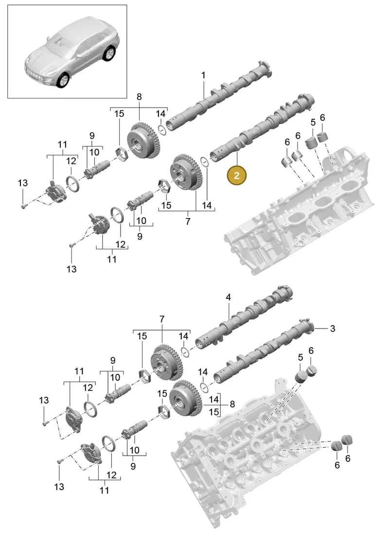 94610524161 — Porsche Macan (2013-2018) diagram p44103040, position 2