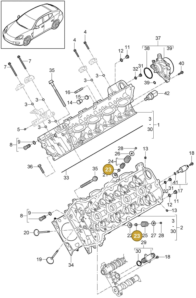 94610541600 — Porsche Panamera (2009-2016) diagram p35103000, position 23