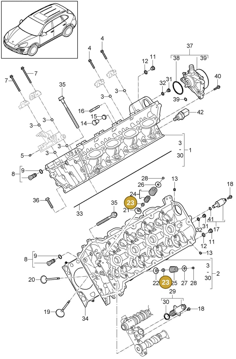 94610541600 — Porsche Cayenne (2010-2018) diagram p37103000, position 23