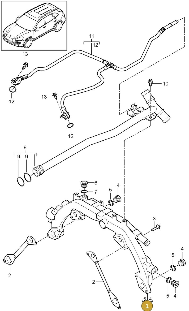 94610602250 — Porsche Cayenne (2010-2018) diagram p37105020, position 1