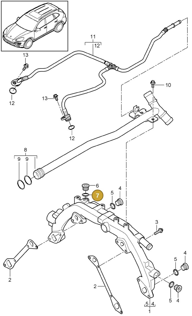 94610642160 — Porsche Cayenne (2010-2018) diagram p37105020, position 7