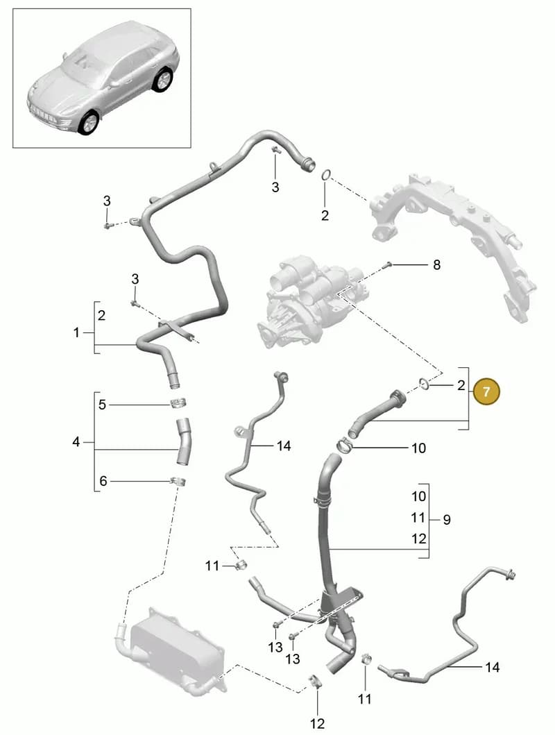 94610642160 — Porsche Macan (2013-2018) diagram p44105030, position 7