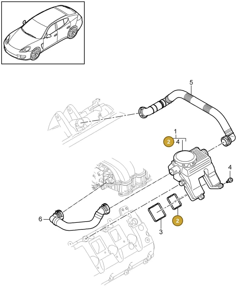 94610722977 — Porsche Panamera (2009-2016) diagram p35107020, position 2