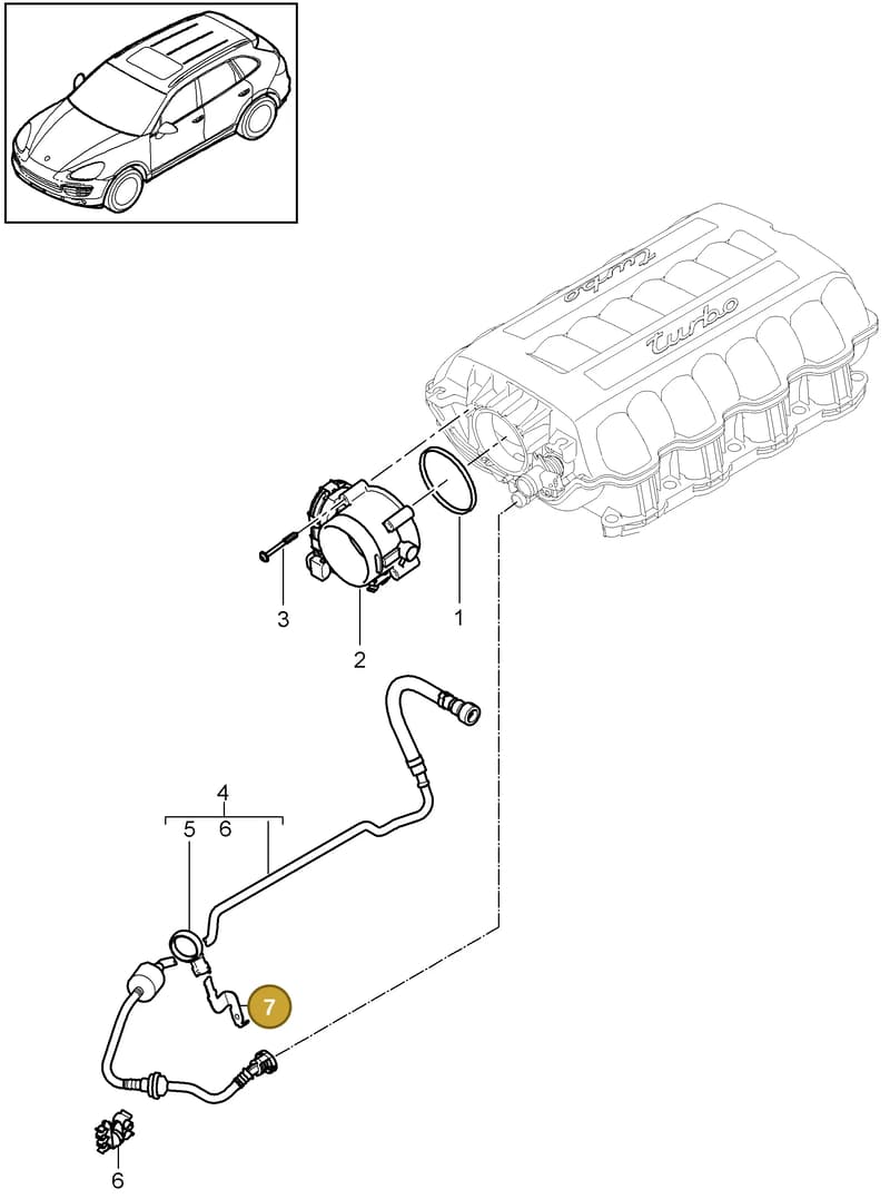 94610723951 — Porsche Cayenne (2010-2018) diagram p37107000, position 7