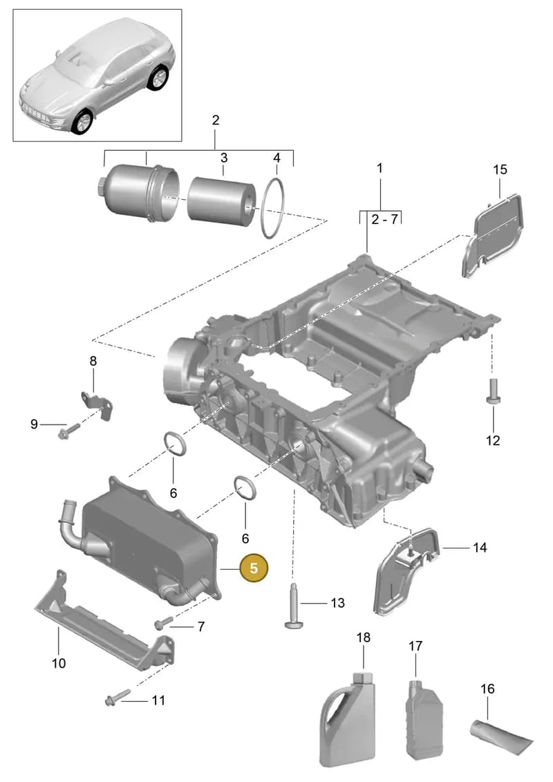 94610728130 — Porsche Macan (2013-2018) diagram p44104030, position 5