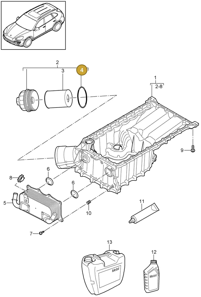 94610732275 — Porsche Cayenne (2010-2018) diagram p37104010, position 4