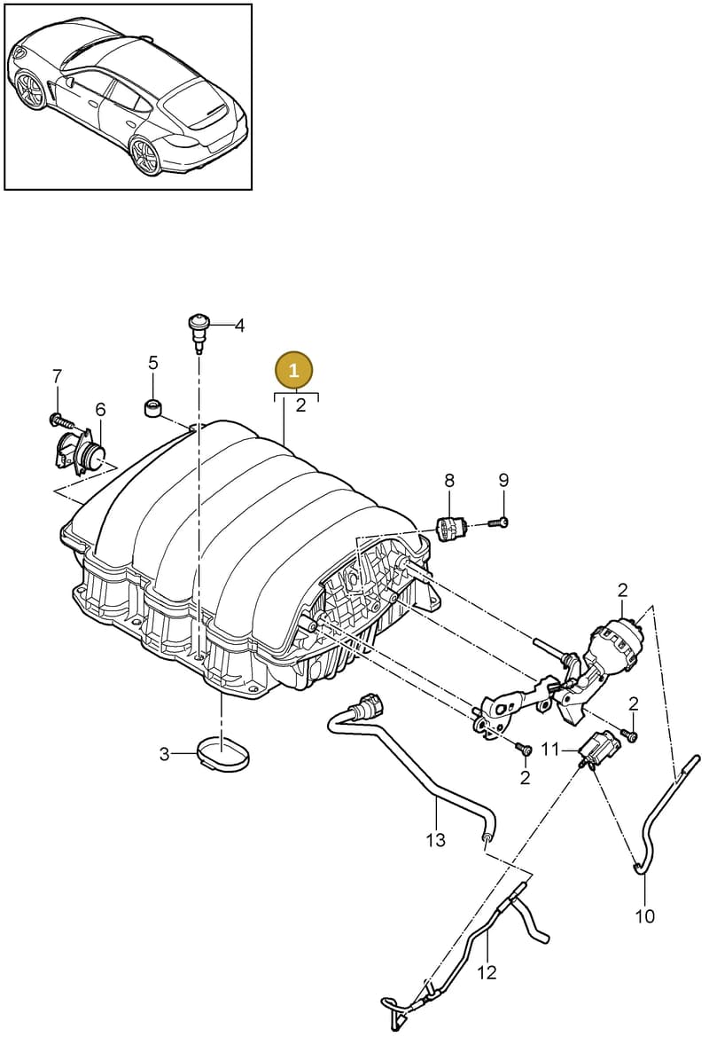 94611001664 — Porsche Panamera (2009-2016) diagram p35107050, position 1