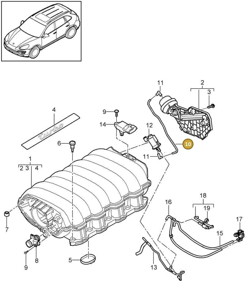 94611002777 — Porsche Cayenne (2010-2018) diagram p37107050, position 10