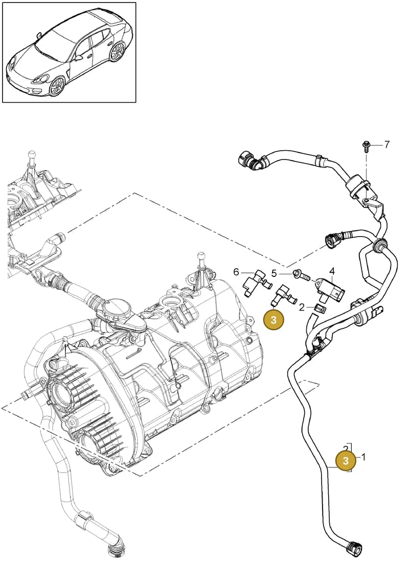 94611022000 — Porsche Panamera (2009-2016) diagram p35107010, position 3