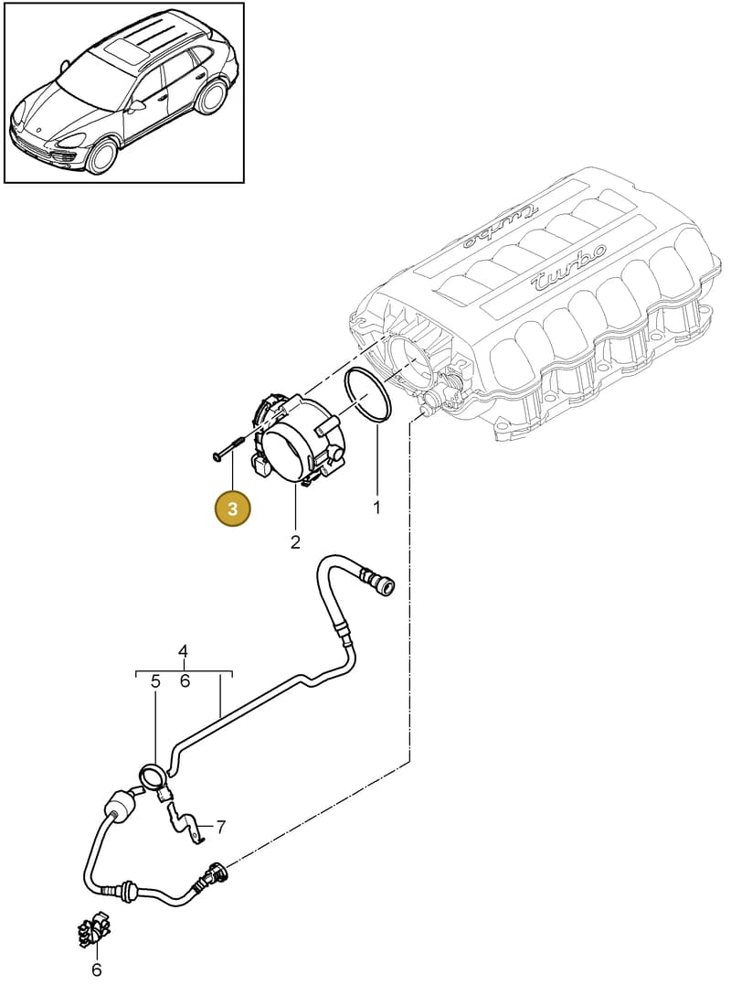 94611022000 — Porsche Cayenne (2010-2018) diagram p37107000, position 3