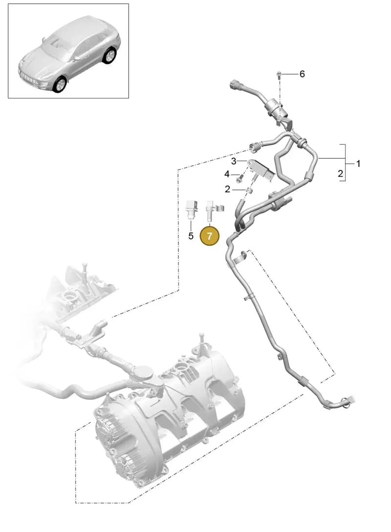 94611022000 — Porsche Macan (2013-2018) diagram p44107000, position 7