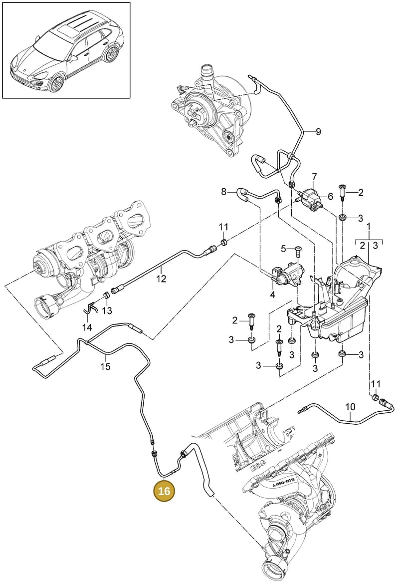 94611066875 — Porsche Cayenne (2010-2018) diagram p37107090, position 16