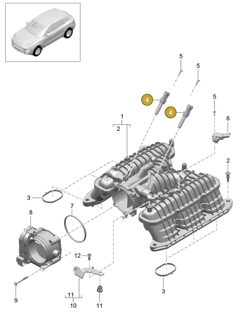 94660513900 — Porsche Macan (2013-2018) diagram p44107060, position 4