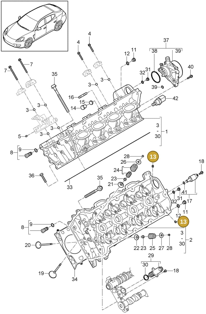 94660610600 — Porsche Panamera (2009-2016) diagram p35103000, position 13