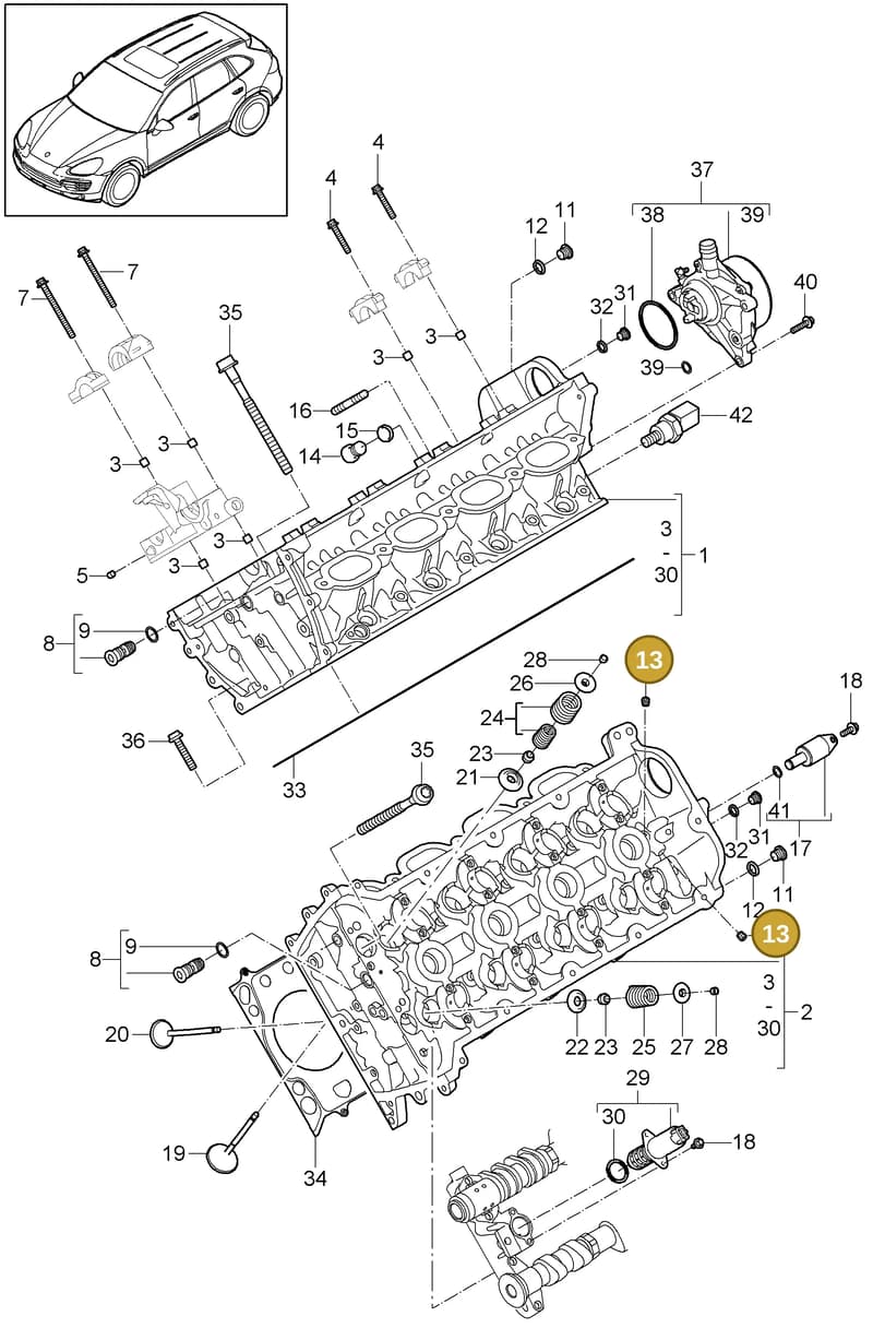 94660610600 — Porsche Cayenne (2010-2018) diagram p37103000, position 13