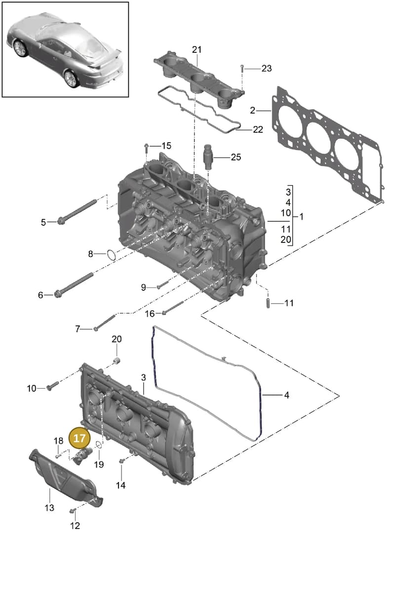 94660610600 — Porsche 911 (2013-2020) diagram p41103000, position 17