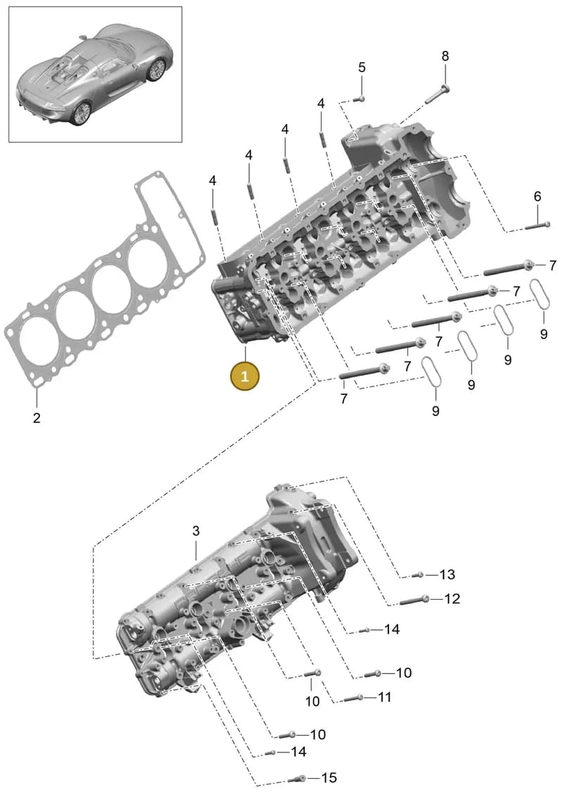 94660610600 — Porsche 918 Spyder (2014-2015) diagram p43103000, position 1