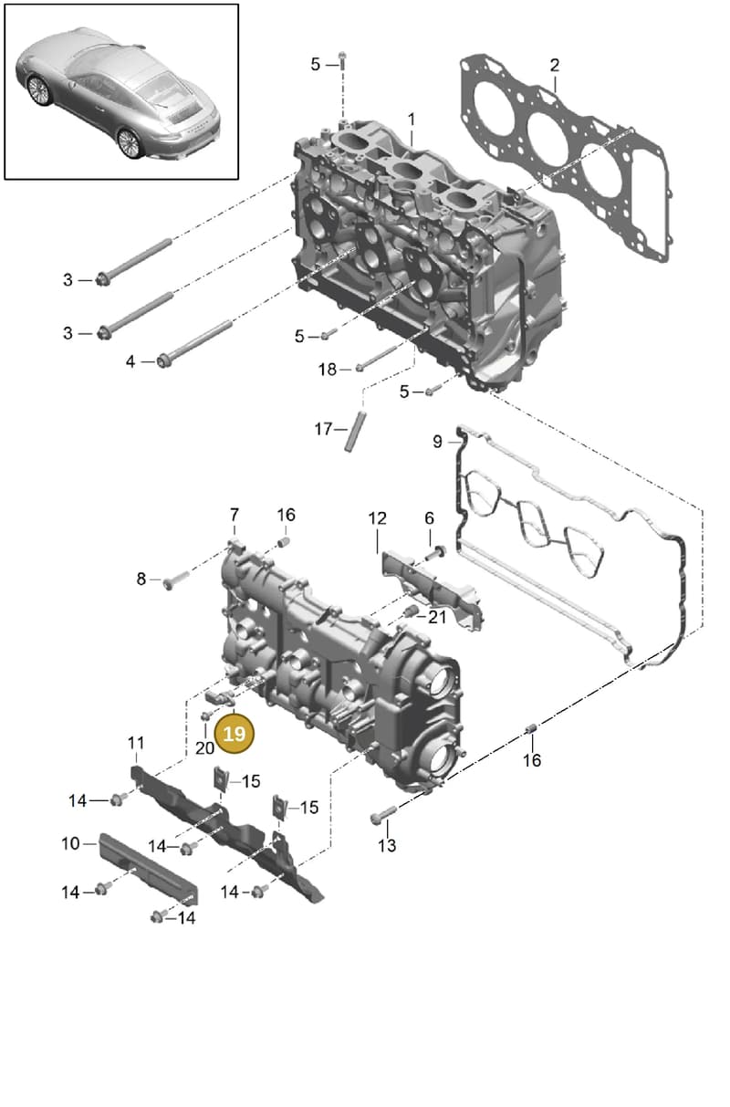 94660610600 — Porsche 911 (2016-2019) diagram p47103000, position 19