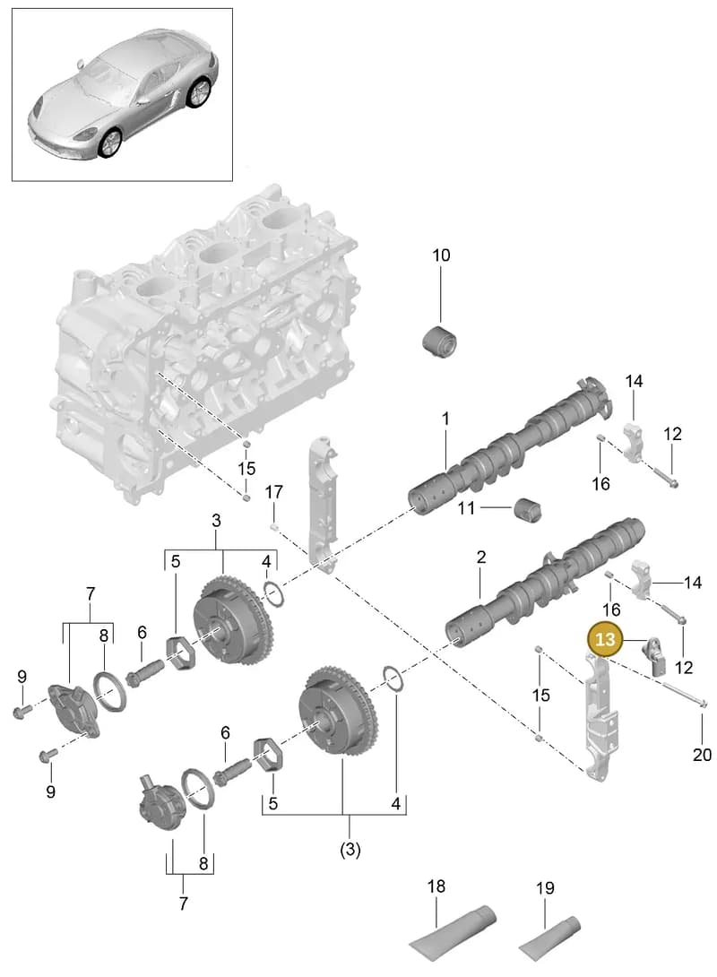 94660610600 — Porsche Cayman (2016-2019) diagram p50103010, position 13