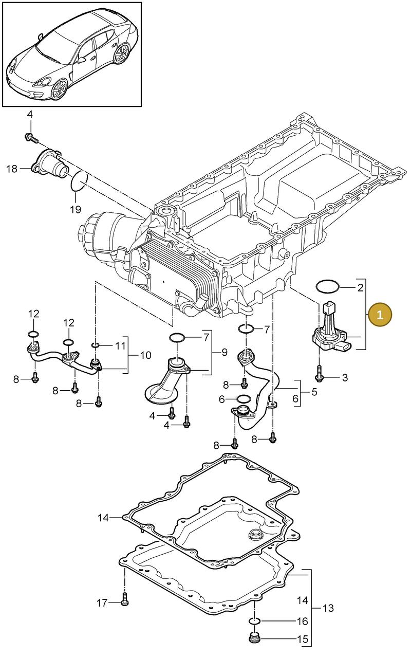 94660617000 — Porsche Panamera (2009-2016) diagram p35104070, position 1