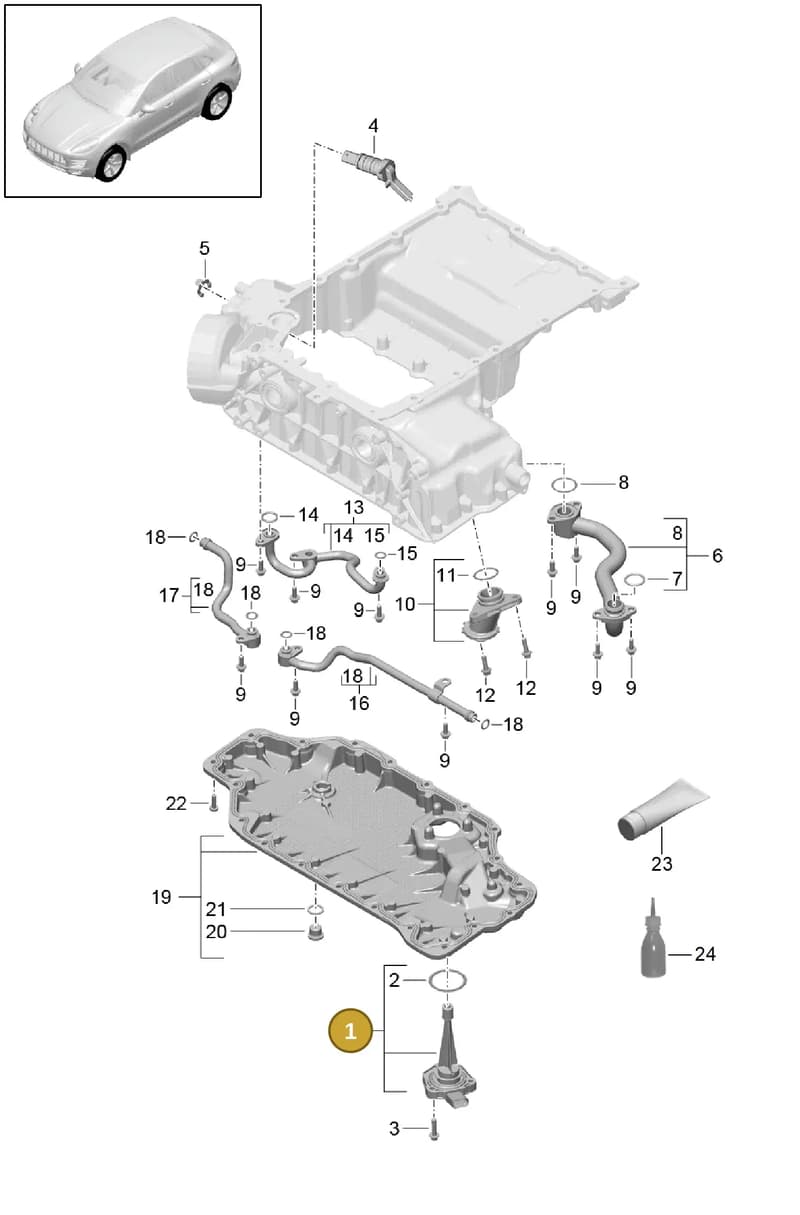 94660617000 — Porsche Macan (2013-2018) diagram p44104060, position 1