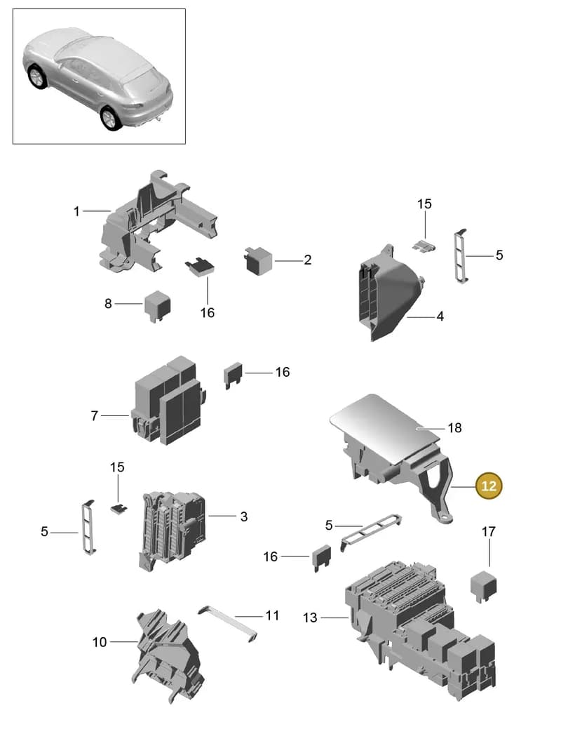 94660713100 — Porsche Macan (2013-2018) diagram p44902000, position 12